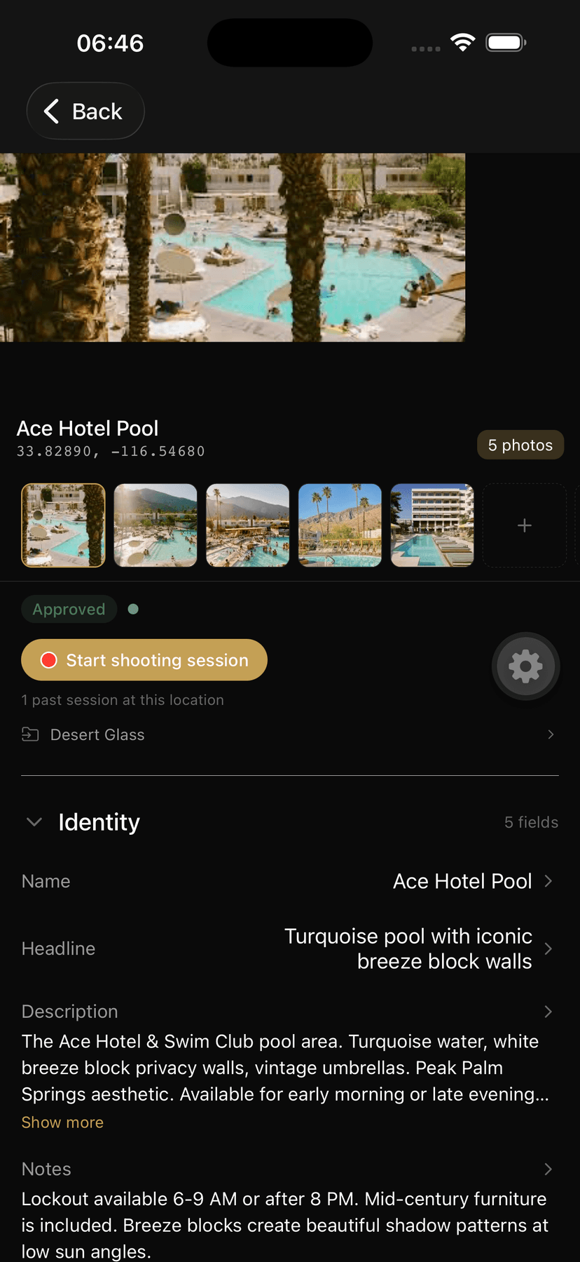 Location Reporting screenshot