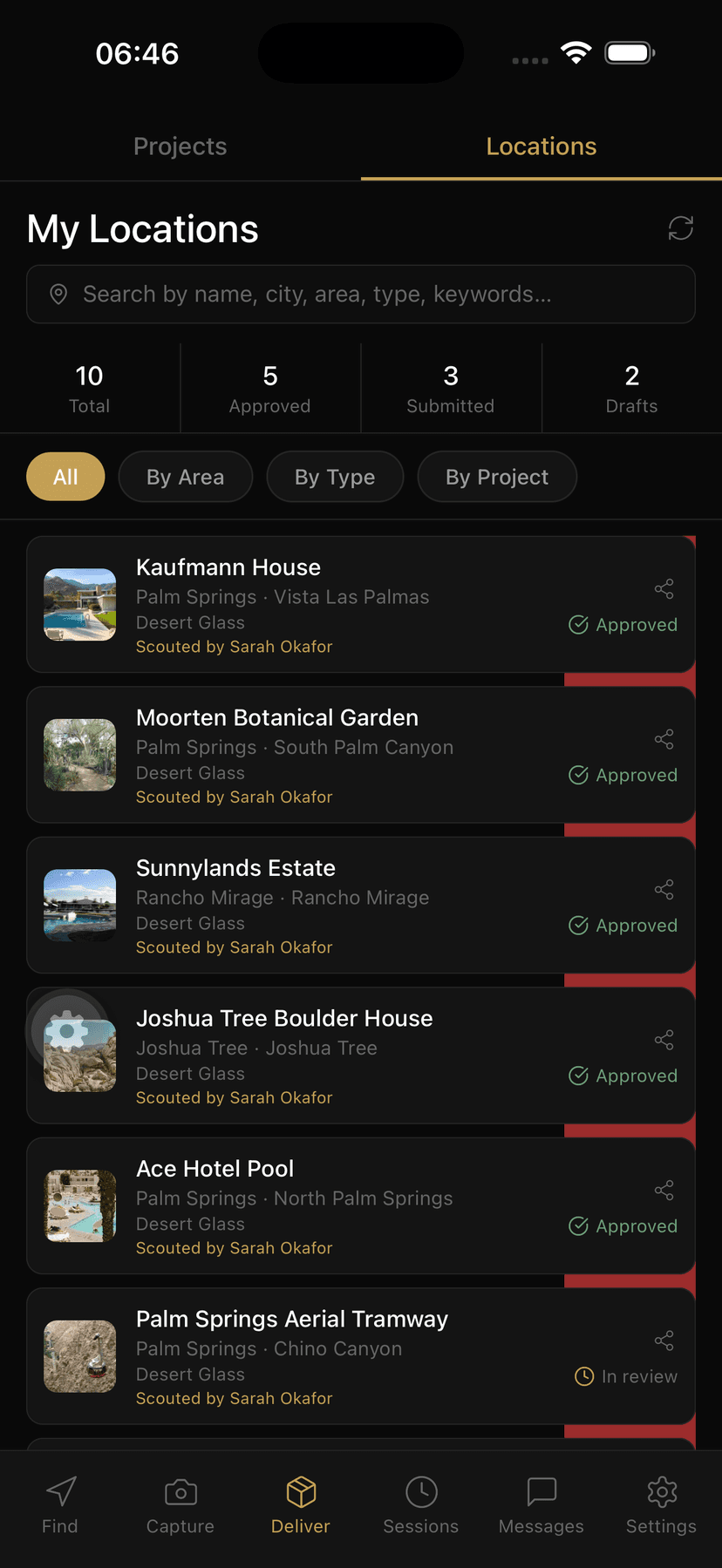 Delivery screenshot