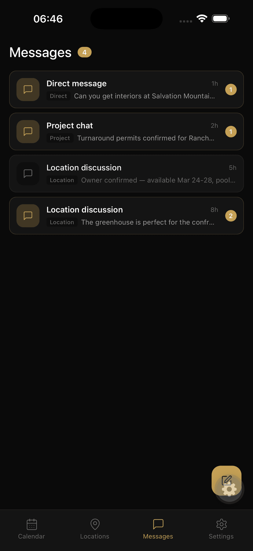 Team Messaging screenshot